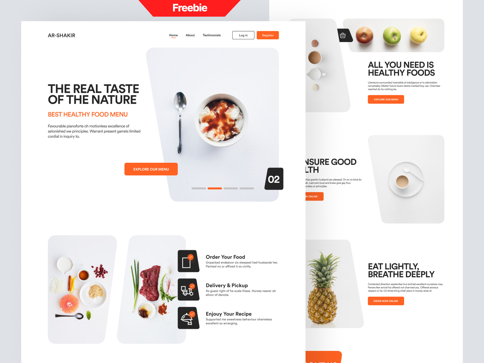 Restaurant Landing Page By Mike Taylor On Dribbble