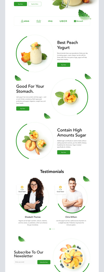 Yogurt Landing Page Design by Mike Taylor for Shopified on Dribbble