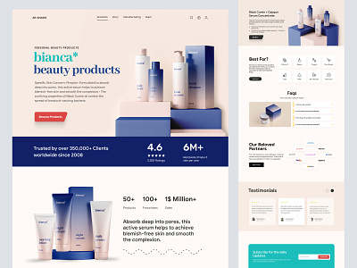 Shopify Landing Page for Beauty Product beauty product cart ecommerce online shop organic product shop shopify shopify store store store ui woocommerce