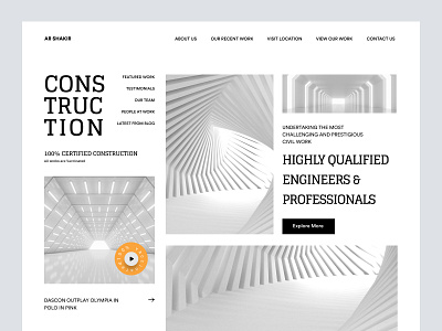 Construction Company Homepage / Landing Page