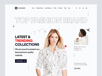 Shopify Landing Page for Fashion Brand cart ecommerce online shop online store product shopify shopify store store store ui woocommerce