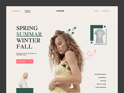 Shopify store landing page for Fashion Company cart ecommerce online shop online store shop shopify shopify store store store ui woocommerce