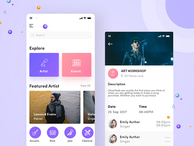 Music Even App Concept