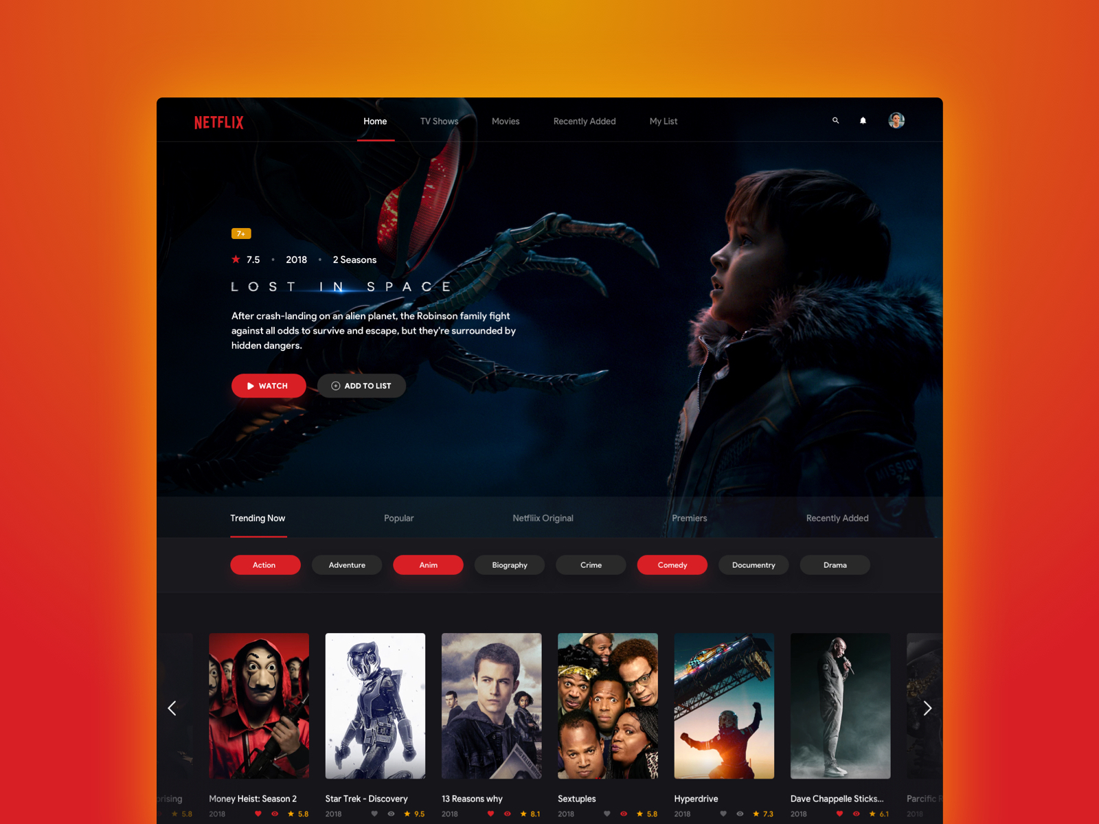 Netflix Homepage Redesign Concept by AR Shakir on Dribbble