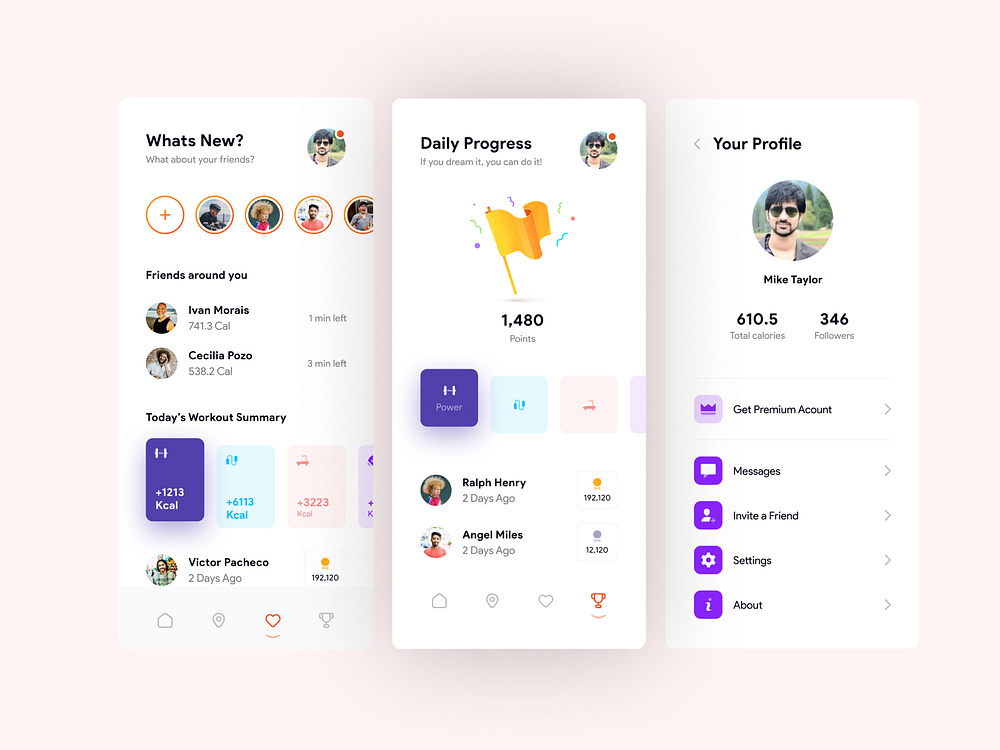 Daily Progress Tracker App UI by AR Shakir on Dribbble