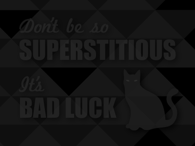 Bad Luck blackonblack cat