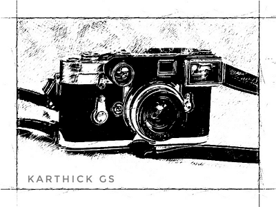 Black and White Camera Sketch