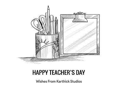 Happy Teachers Day branding design digital art illustration karthick studios teacher teaching vector
