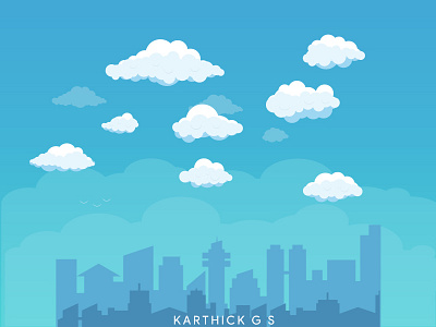 City city cloud illustration sky