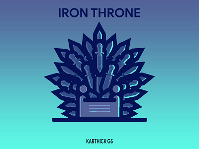 IRON THRONE design got gradient illustration iron throne karthickstudios