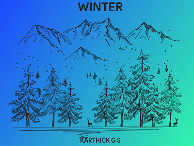 Winter is Here forest hills karthick studios mountain nature winter