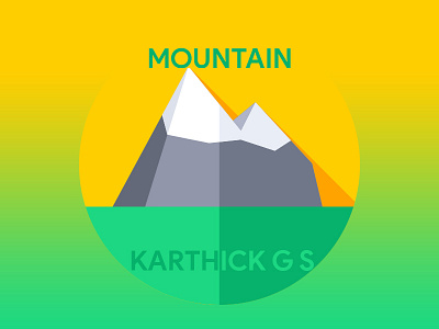 Mountain iceberg karthick studios mountain nature illustration