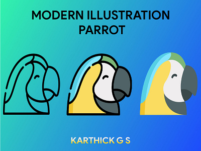 Parrot Design character illustration illustration karthick studios parrot pet