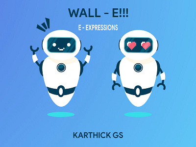 Robot Expression character illustration expression illustration karthick studios robot wall e