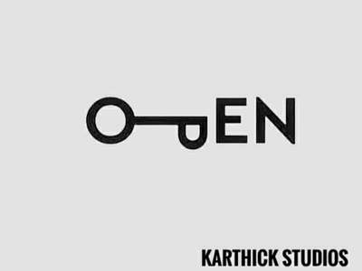 Open Anything classic karthick studios. logo open