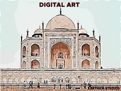 Digital Art Taj Mahal digital art illustration karthick studios