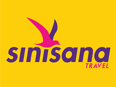 Sinisana Travel Logo flat logo travel