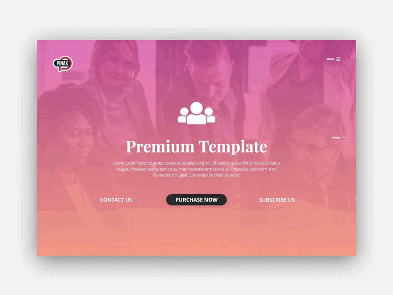 Creative Agency agency bootstrap creative gradient light pink template ui uidesign ux web webdesign