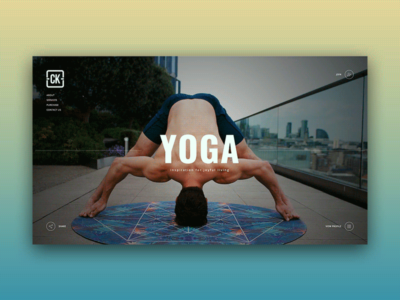 Web UI Yoga creative design inspiration minimal portfolio template ui ui design web web design yoga