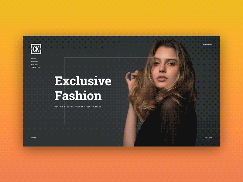 Fashion UI creative design fashion inspiration minimal portfolio template ui ui design web web design