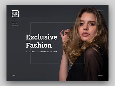 Fashion Web clothes creative dark design fashion gallery layout portfolio ui uiux unique web website