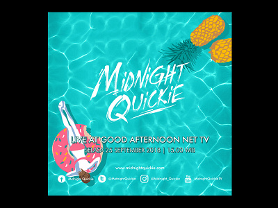 Midnight Quickie artwork design dj edm illustration love music nettv pool poster summer