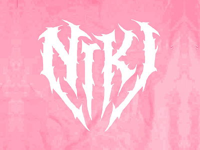 NIKI - Metal logotype 88rising branding design logo music niki photoshop typography