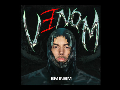 VENOM - Eminem (Fanmade) artwork coverart design eminem graphicdesign graphicdesigncentral hiphop illustration music singleartwork typogaphy venom