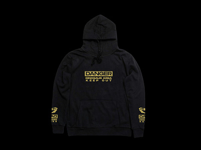 DANGER DINOSAUR AREA KEEP OUT artwork design graphicdesigncentral hoodie illustration merchandise merchdesign photoshop