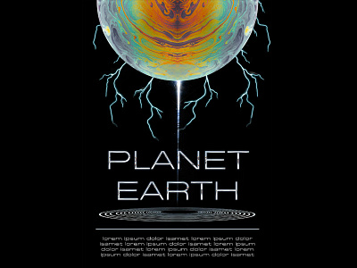 PLANET EARTH artwork design graphicdesigncentral illustration logo merchandise music photoshop poster singleartwork typography