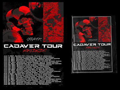 CADAVER Tour artwork concert design graphicdesigncentral hiphop illustration merchandise music photoshop typography