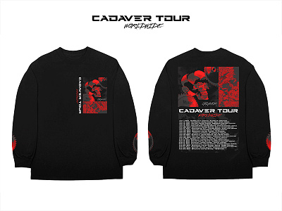 CADAVER - Merch Tour artwork concert design graphicdesigncentral hiphop illustration merchandise music photoshop rap typography