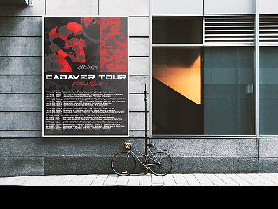 CADAVER Tour - Billboard artwork concert design graphicdesigncentral hiphop illustration merchandise music photoshop rap typography