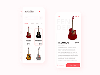 Muzician Instrument Shop Concept