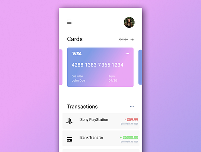 Bank App app design ui ux