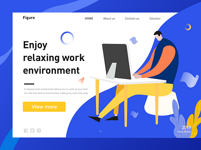 Enjoy work 2019 design enjoy figure hover illustration page ui web work