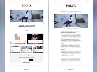 Polux Magazine cover design editorial french journalism layout magazine polux publication typography