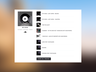 Player artist event facebook feed gif music player profile soundcloud twitter ui ux