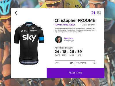 Sport Auction angular app art cycling design mobile sketch sport store ui ux