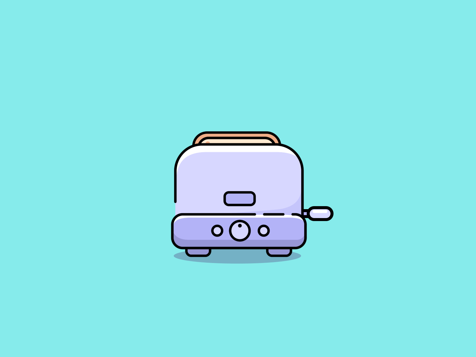 Toaster ae after effects animation food graphic icon illustration motion graphics photoshop toaster vector
