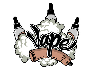 Vape illustration vape vaping sticker vapor vapour