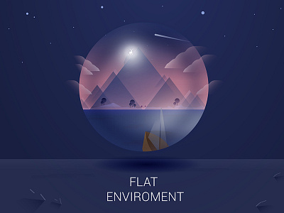 Flat Environment design flat gfx graphics poster