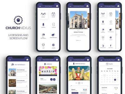 Church Nexus app ui 2018 app appdesign appui churchapp designs graphics ui uidesign uiinspiration uiux uxinspiration