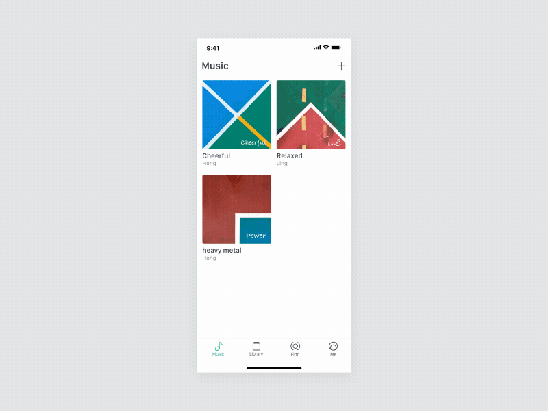 Song single app design gif ui ux