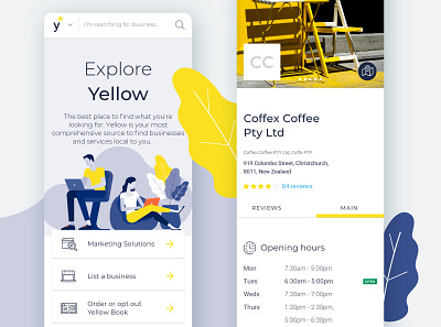 New Yellow responsive website app brand identity business profile clean design flat illustration mobile website real project responsive ui ux web website
