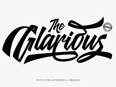 Glarious - Calligraphy Font calligraphy font fonts lettering logo logotype type design typography