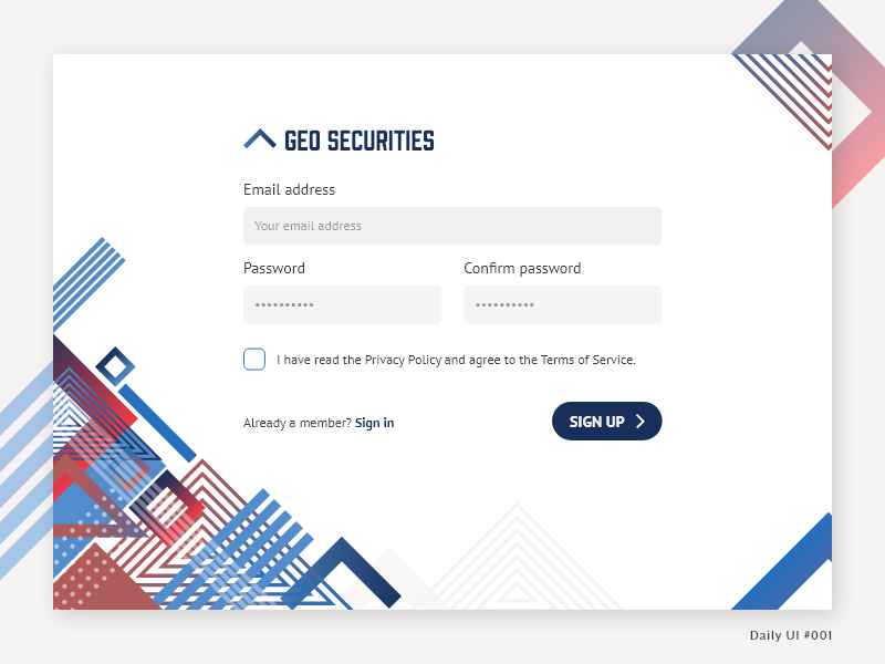 Daily UI 001 - Sign Up dailyui web challenge login signup ux ui ux ui minimal dribbble design daily ui 001 daily ui branding app branding app