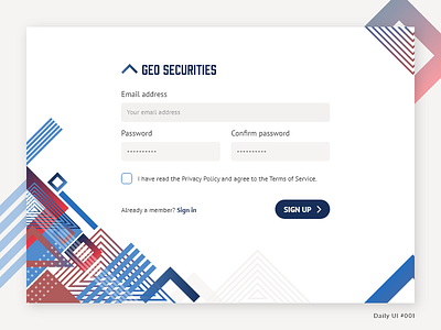 Daily UI 001 - Sign Up