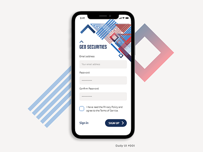 Daily UI 001 - Sign Up - Mobile