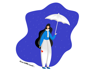 Rainy days .. branding charecter colorful flat gradient illustration iran itsreza new persian rain rainy sketch tutorial ui vector